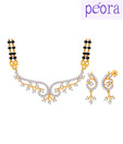 Peora Gold Plated CZ Mangalsutra Set