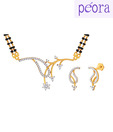Peora Gold Plated Exquisite CZ Mangalsutra Set