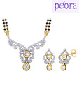 Peora Glamorous Gold Plated Bridal Mangalsutra Set