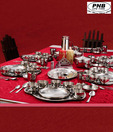 PNB 77 Pieces Stainless Steel Rajwada Dinner Set