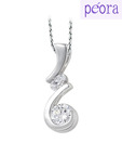 Peora Cz Sterling Silver Modish Pendant