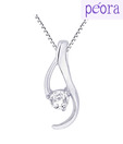 Peora Dazzling CZ Sterling Silver Pendant