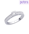 Peora Sparkling CZ Solitaire Ring