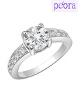 Peora Ravishing CZ Solitaire Ring