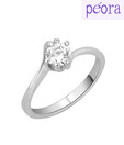 Peora Pretty CZ Solitaire Ring