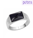 Peora Black Onyx Sterling Silver Ring