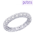 Peora Dazzling CZ Band Ring