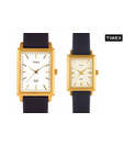 Timex Gold-Leather Watch Combo