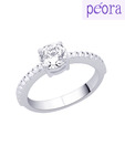 Peora Enticing CZ Solitaire Ring
