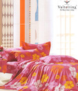 Valtellina Pink & Orange Double Bed Sheet With Two Pillow Covers