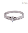 Silvera Dainty Sterling Silver CZ Ring