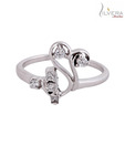Silvera Designer Sterling Silver CZ Ring