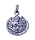Indian Silver Sun God Pendant