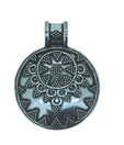 Indian Silver Antique Silver Round Pendant
