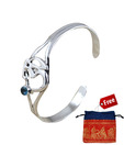 Indian Silver Om Bracelet With Free Jewellery Pouch