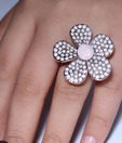 Shimmer Shack Pink Opal Cocktail Ring