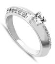Revlis Striking Rhodium Plated CZ Solitaire Ring