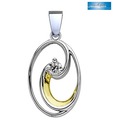 Sanskruti Real Diamond Oval Swirl Pendant