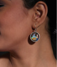 Silver Centrre Unique Handmade Dangle Earrings