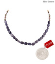 Silver Centrre Silver , Lolite and Citrine Necklace with free silver coin