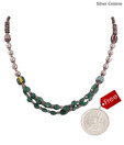 Silver Centrre Silver and Cornelian Necklace with free silver coin