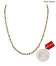 Silver Centrre Silver and Peridot Necklace with free silver coin