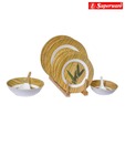 Superware 12 Pcs Melamine Bamboo Leaves Dinner Set