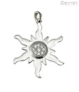 Zevrat CZ Studded Sun Pendant