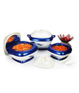 Priya Blue Square Casserole Set- 3 Pieces