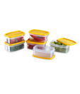 Prime Houseware Smart Canisters Food Saver Containers 6 Pcs. Set- Yellow