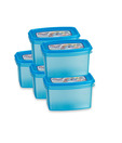 Prime Houseware Multi-utility Containers 5 Pcs. Set- Blue