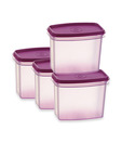 Prime Houseware Modular Snacks Containers 4 Pcs. Set- Wine Colour
