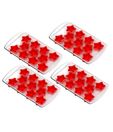 Polo Silicone Base Star Ice Trays Set Of 4 Pcs. (Red)