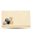 Favola Swanky Fawn & White Brooch Clutch