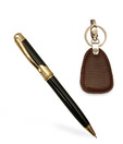 Pierre Cardin Voyage Ball Pen + Brown Keychain