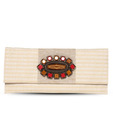 Favola Smart Fawn & White Brooch Clutch