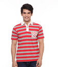 Riot Red & Grey Polo T-Shirt