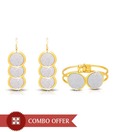 A3 Circular Golden Earrings & Bracelet Combo