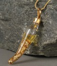 Ziveg Gold Flakes Filled Chilli Pendant