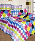 Salona Bichona Diamond Pattern Double Bed Sheet