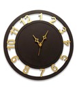 Earth Classy Wall Clock - Black & Gold