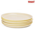 Trust Round Quarter Plates Ivory - Set Of 6