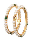 Oleva Pearl Adorned Tradional Pair Of Bangles