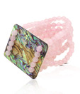 Piebee Alluring Abalone & Rose Quartz Bracelet