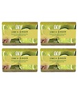 Lass Naturals Lime & Ginger Soap - 4 Pc Set 500G