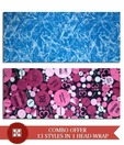 Lycans Cool Pink & Blue Head Wraps Combo