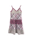 Beebay Brown Print & Checkered Girls Dress For Kids