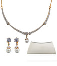 Oleva Alluring Necklace Set & Clutch Bag Combo