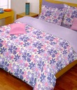 Bombay Dyeing-La Rosa 100% Cotton Bed Sheet with 2 Pillow Covers