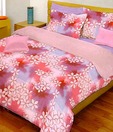 Bombay Dyeing-La Rosa 100% Cotton Bed Sheet with 2 Pillow Covers
